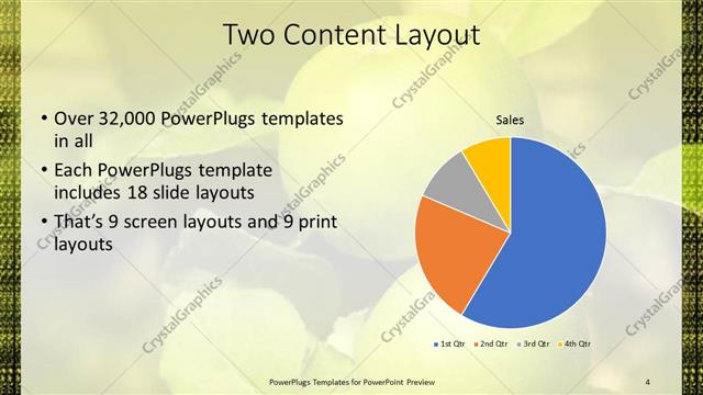 Two Content presentation slide layout