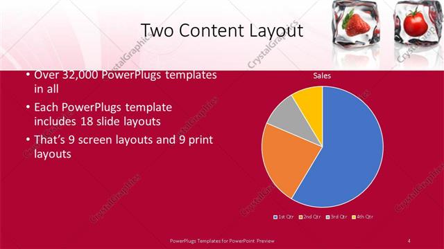 Two Content presentation slide layout