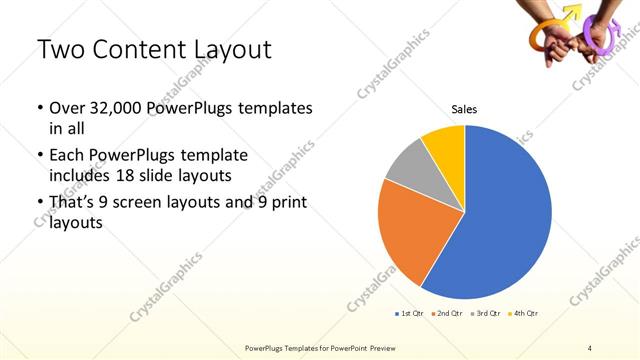 Two Content presentation slide layout