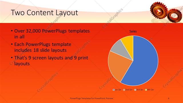 Two Content presentation slide layout