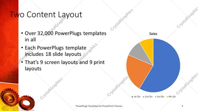 Two Content presentation slide layout