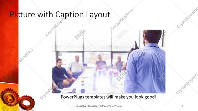 Picture with Caption presentation slide layout