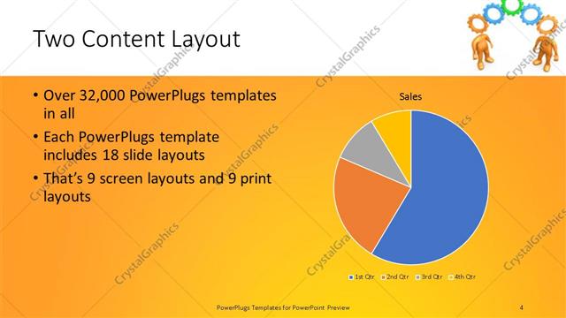 Two Content presentation slide layout