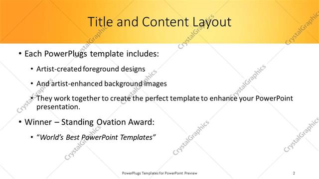 Title and Content presentation slide layout