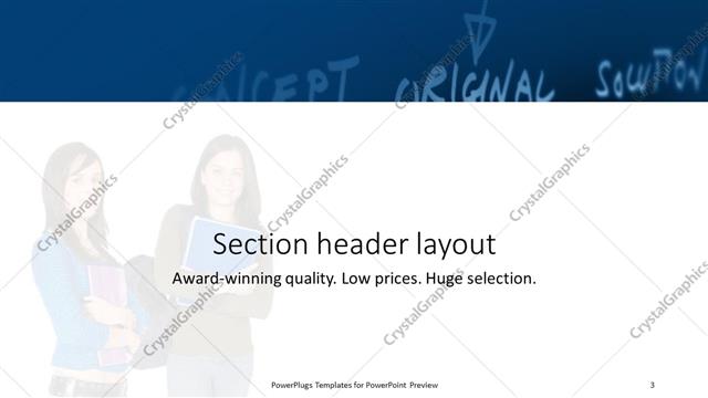 Section Header presentation slide layout