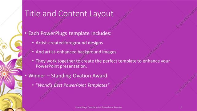 Title and Content presentation slide layout