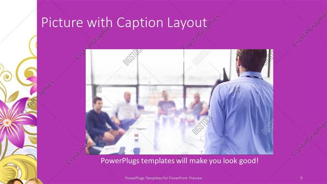 Picture with Caption presentation slide layout