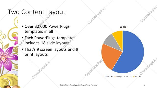 Two Content presentation slide layout
