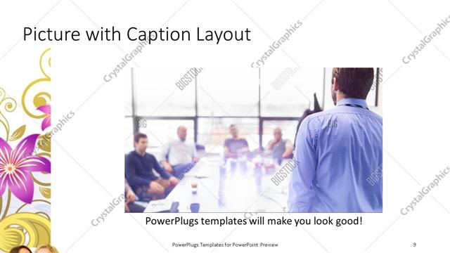 Picture with Caption presentation slide layout