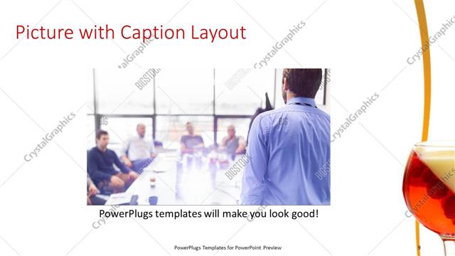 Picture with Caption presentation slide layout