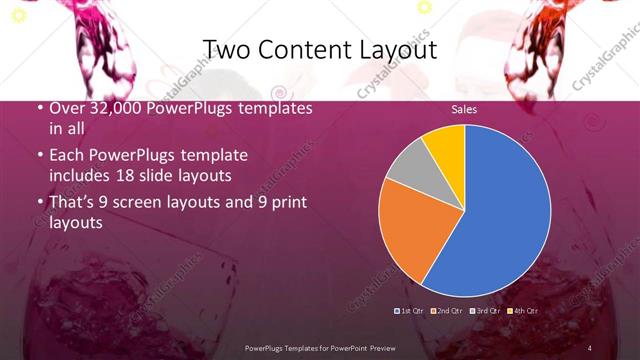 Two Content presentation slide layout