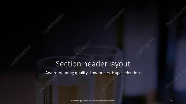Section Header presentation slide layout