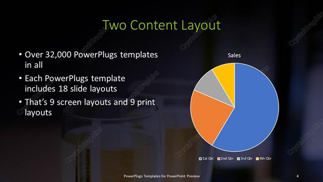 Two Content presentation slide layout