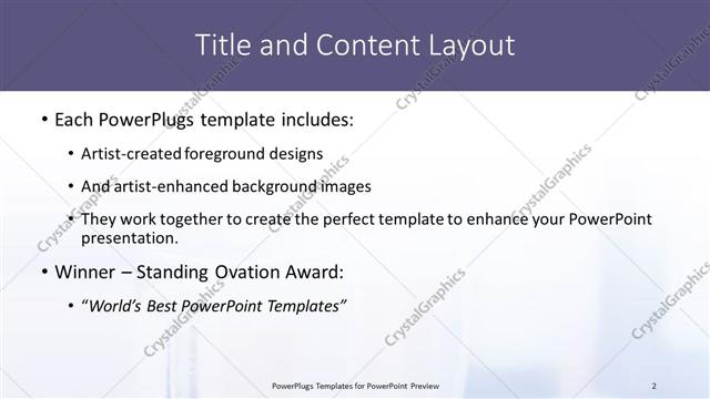 Title and Content presentation slide layout