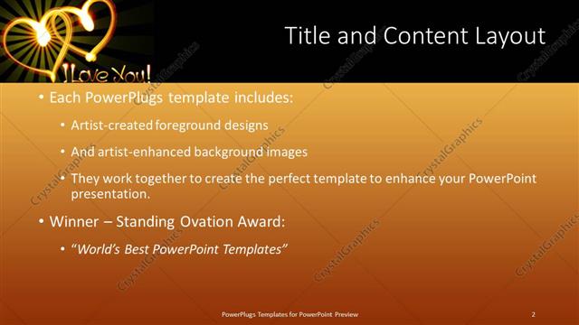 Title and Content presentation slide layout