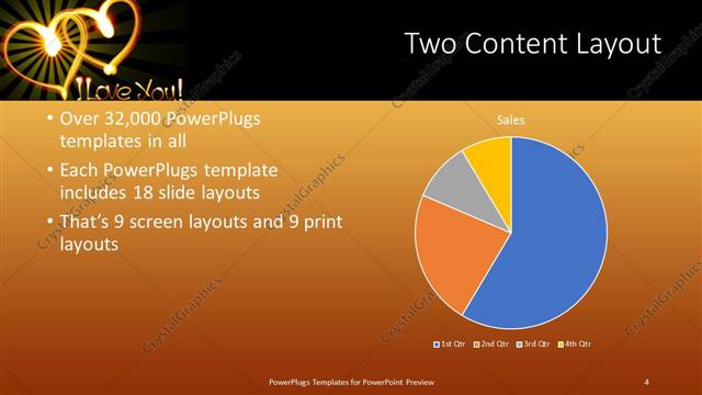 Two Content presentation slide layout