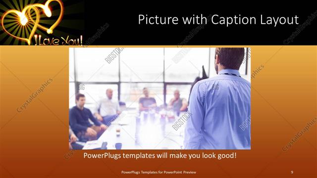 Picture with Caption presentation slide layout