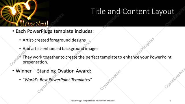 Title and Content presentation slide layout