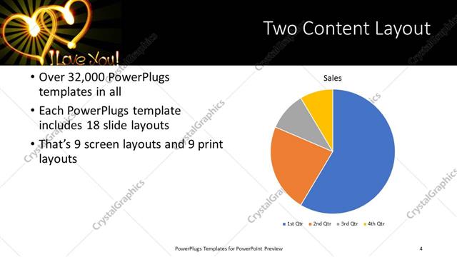 Two Content presentation slide layout