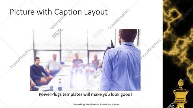 Picture with Caption presentation slide layout