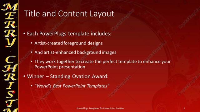 Title and Content presentation slide layout