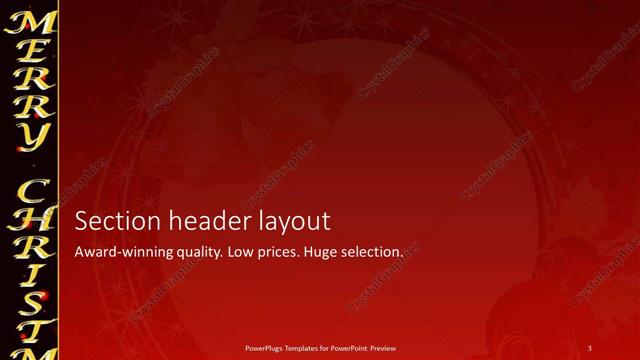 Section Header presentation slide layout