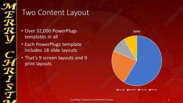 Two Content presentation slide layout