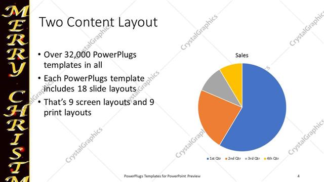 Two Content presentation slide layout