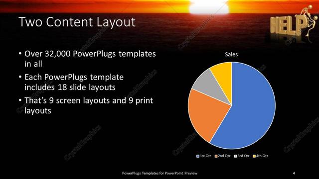 Two Content presentation slide layout