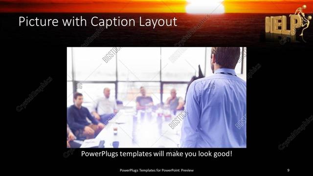 Picture with Caption presentation slide layout