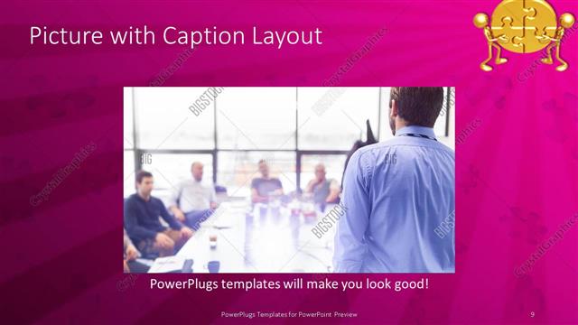 Picture with Caption presentation slide layout