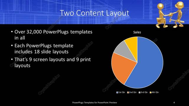 Two Content presentation slide layout