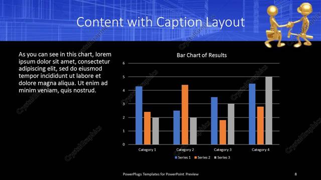 Content with Caption presentation slide layout