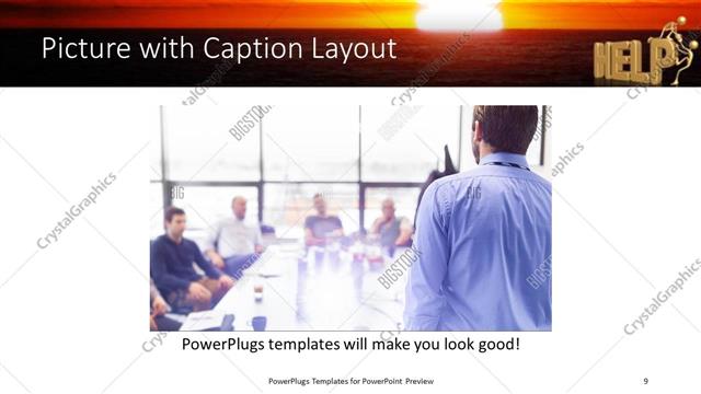 Picture with Caption presentation slide layout