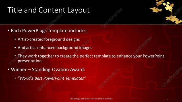 Title and Content presentation slide layout