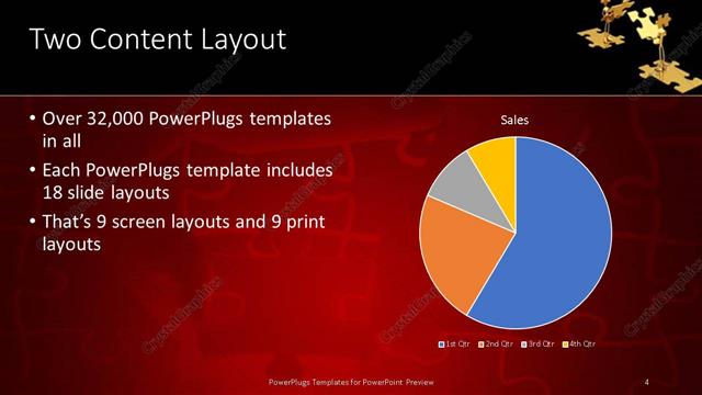 Two Content presentation slide layout