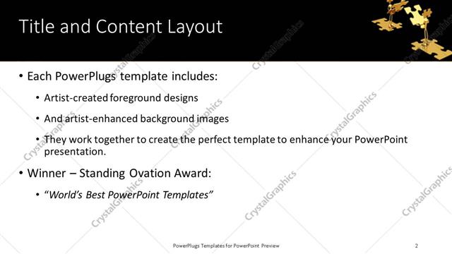 Title and Content presentation slide layout
