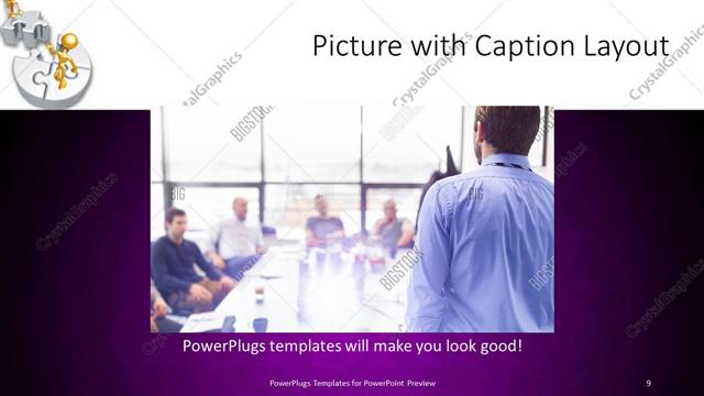 Picture with Caption presentation slide layout