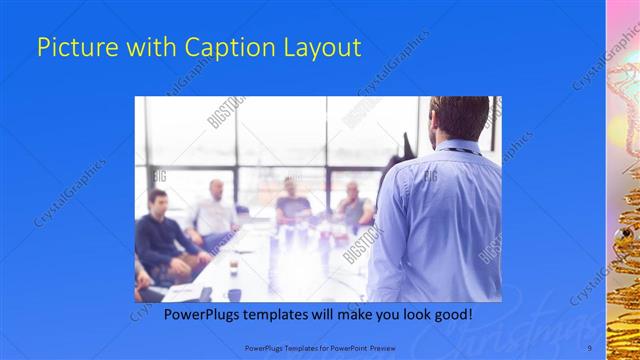 Picture with Caption presentation slide layout