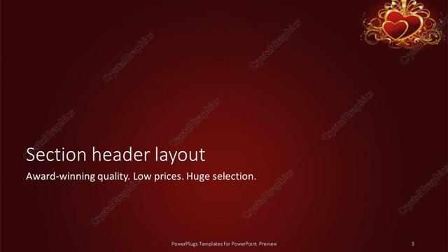 Section Header presentation slide layout