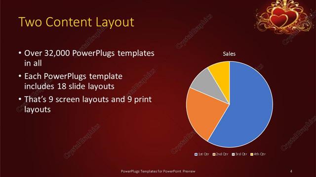 Two Content presentation slide layout