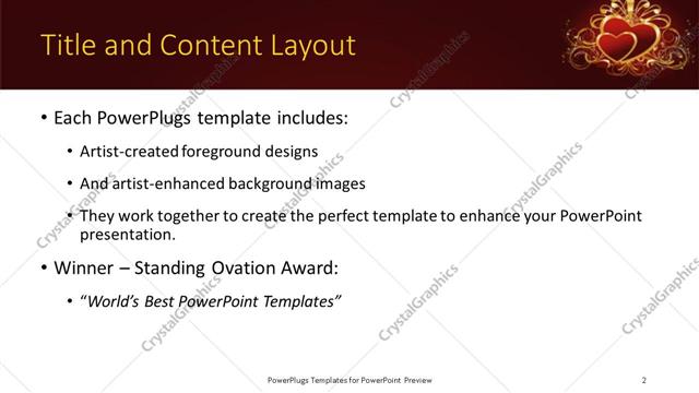Title and Content presentation slide layout