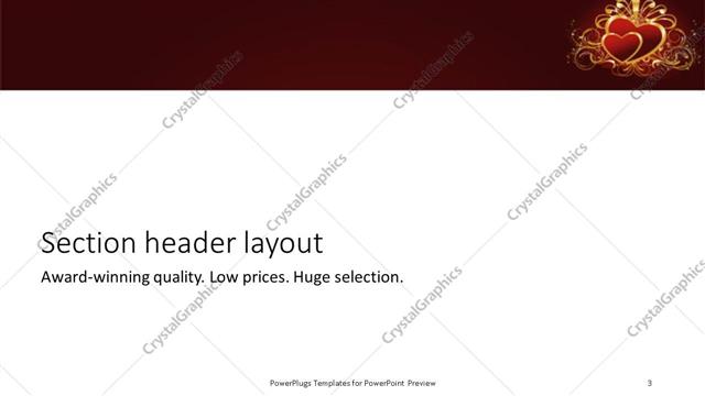 Section Header presentation slide layout