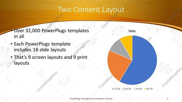 Two Content presentation slide layout