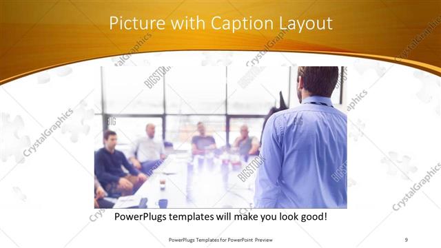 Picture with Caption presentation slide layout