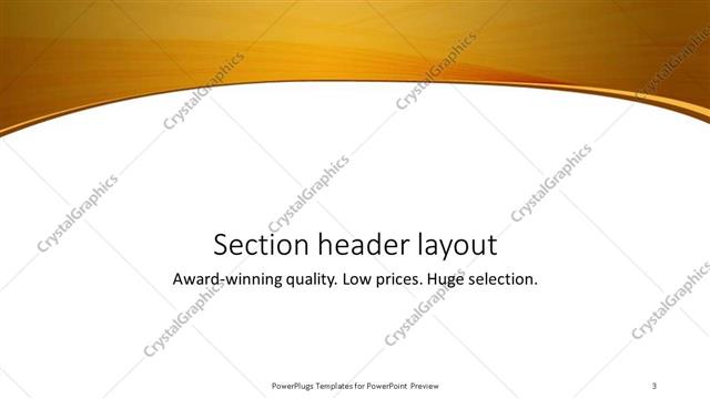 Section Header presentation slide layout