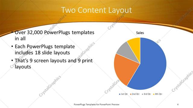 Two Content presentation slide layout