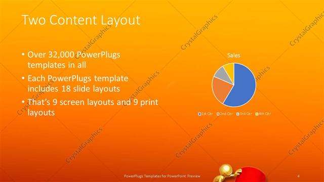Two Content presentation slide layout