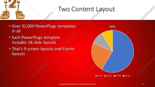 Two Content presentation slide layout