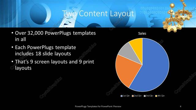 Two Content presentation slide layout